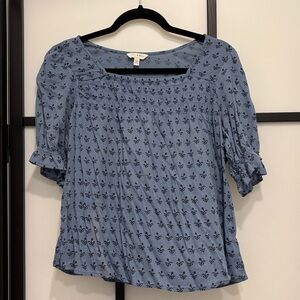 Lucky Brand Floral Blue Top